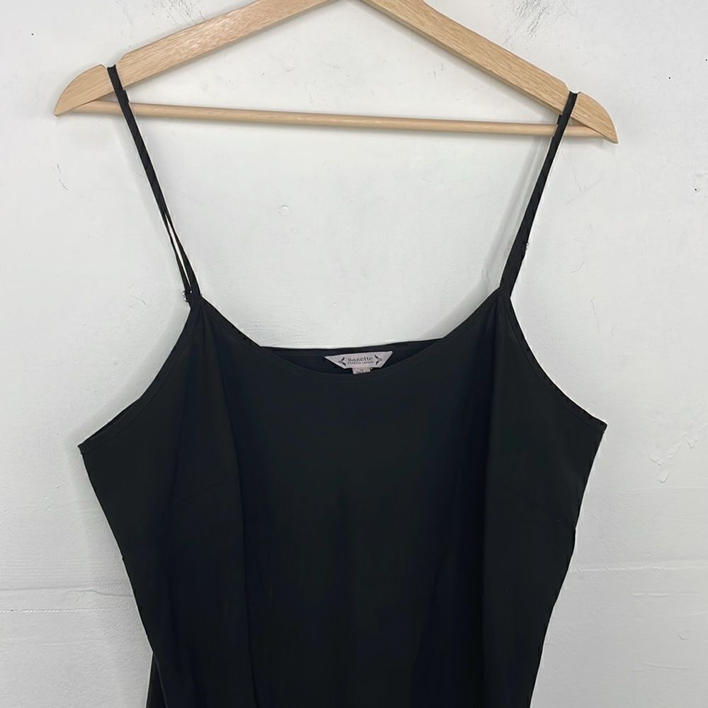 Nanette Lepore Slip Dress Black Spaghetti Straps Size 14 - Picture 3 of 12
